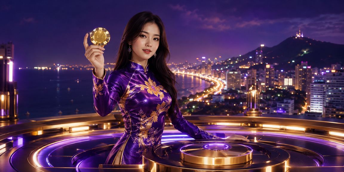 Cảnh biển Vũng Tàu với người dùng nạp tiền vào ứng dụng qua điện thoại